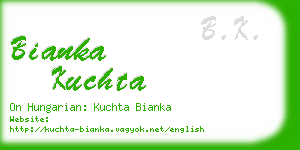 bianka kuchta business card